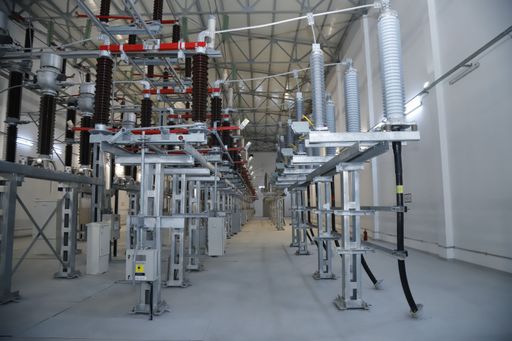 An interior of electrical substation