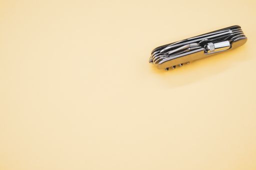An isolated shot of the multifunctional pocket knives