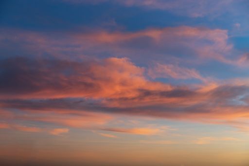 An astonishing sky during the sunset with orange pink and yellow colors