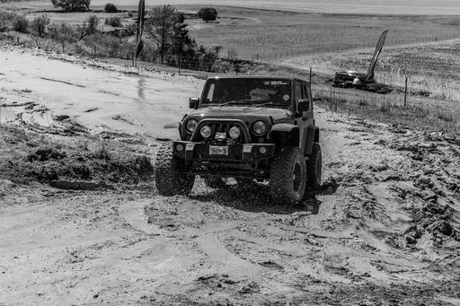 Harrismith, South Africa - October 02 2015: 4x4 Mud Driver Training at Camp Jeep in the Drakensberg