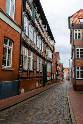 A vertical shot of buildings of Bremen in Germany