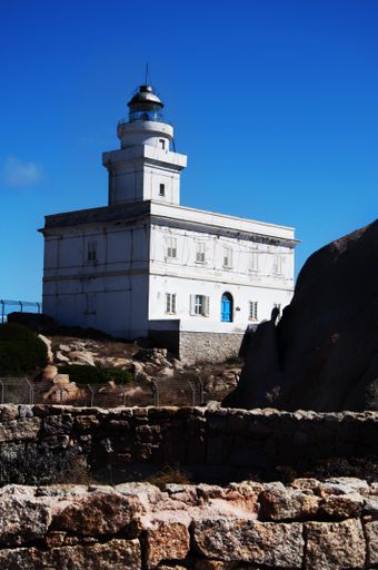 A building under a blue sky at Capo Testa, Sardegna