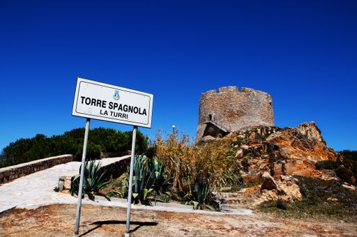 A welcoming sign into the town of Santa Teresa Gallura in Italy