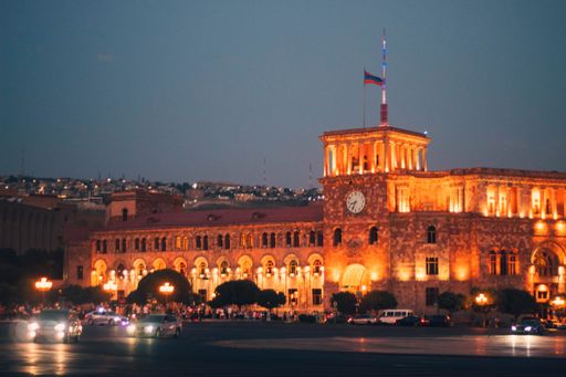 Armenian government building at the Republic Square, Yerevan.
