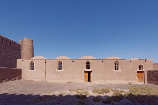 The medieval mud castle ruins in Nushabad, Iran