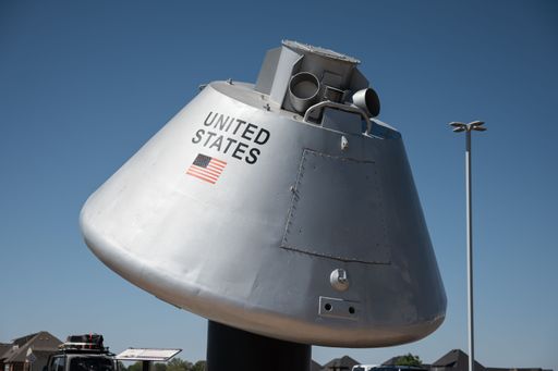 A shot of the iconic Apollo capsule at the Stafford Air & Space Museum