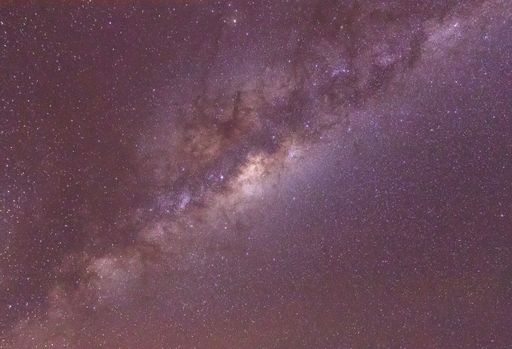 A beautiful view of a milky way in the starry sky