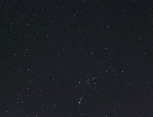 A beautiful shot of starry night sky with Orion and Orion Nebula