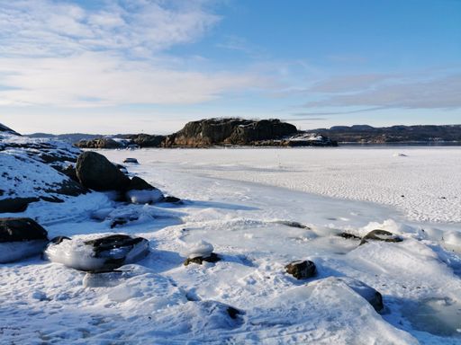 A beautiful winter landscape in Sukkersletta, Larvik, Norway