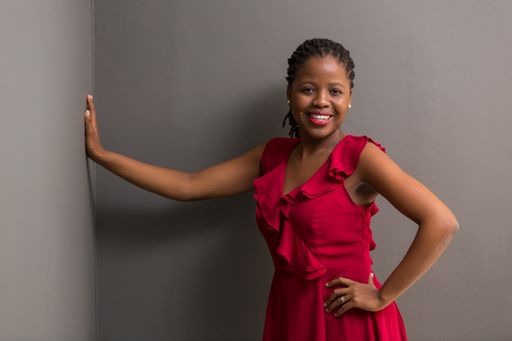Johannesburg, South Africa - December 9, 2016: Joyce Mnguni, a young Black African businesswoman, Entrepreneur in the wedding planning industry
