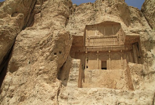 The necropolis Naqsh-e Rostam in Iran during daytime
