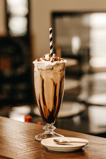 A vertical shot of a yummy Eggnog