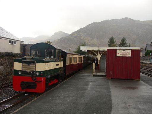 A train station in the Snowdonia National Park in Wales
