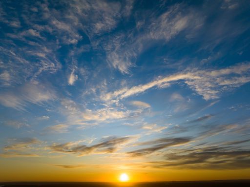 A closeup shot of beautiful clouds during the sunset