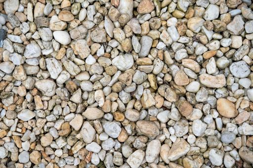 A closeup shot of pebbles in different sizes