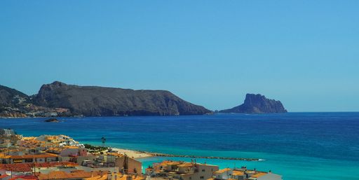 A beautiful shot of the blue sea against the clear sky in summer