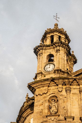 A low angle shot of the church of the Pilgrim Virgin in the city of Pontevedra