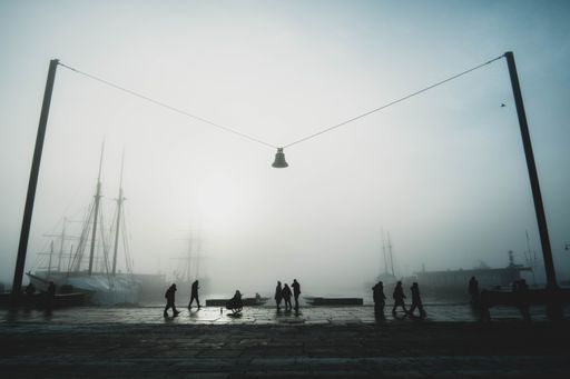 The foggy day in Oslo - Norway.