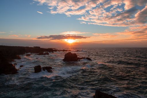 Landscape of the rocky coastal area of Sines - Portugal