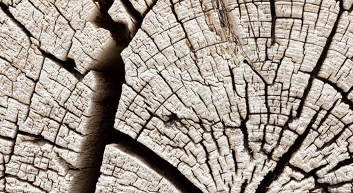 A close-up texture of alarge driftwood log