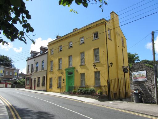 A colorful student house in Cork, Ireland. Bishop Street in opposite of Saint Fin Barre's Cathedral