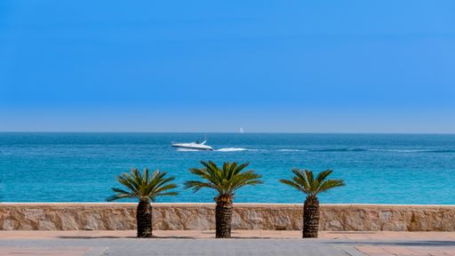 View of the sea from the coast of Javea, Spain