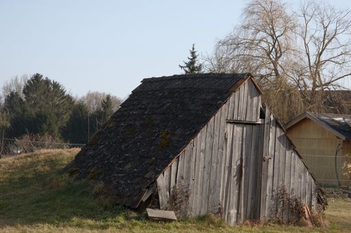 A wooden cabin in nature