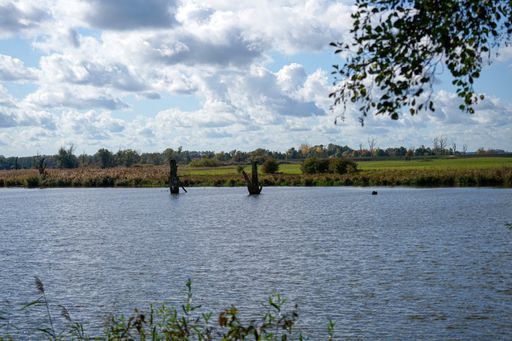 A beautiful shot of the river Danube in Bavaria, near Regensburg on a cloudy day