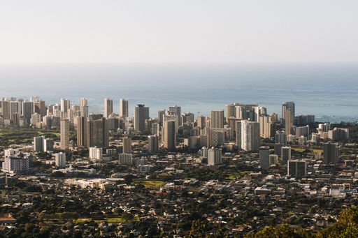 An overlooking view of honolulu hawaii in USA