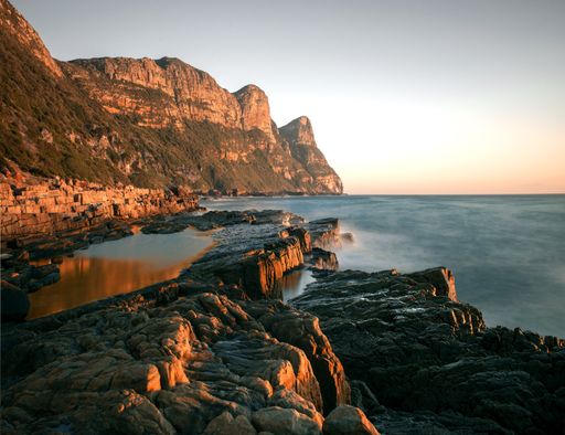 An amazing shot of the Atlantic ocean from the bay of Cape Peninsula, South Africa