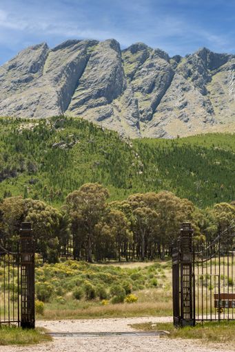 The gates of Ernesto Tornquist Provincial Park in Buenos Aires Province, mid-eastern Argentina