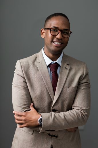 Johannesburg, South Africa - December 02, 2013: Editorial Portrait of Black African Entrepreneur Hlangulani Msomi, founder of Indayi Communications
