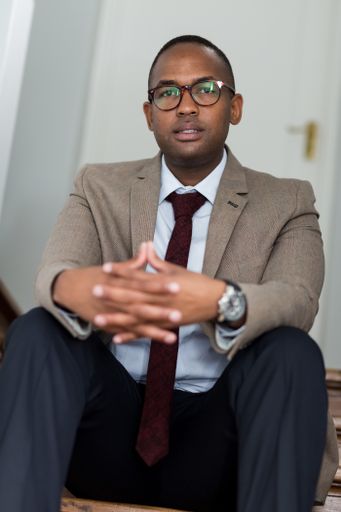 Johannesburg, South Africa - December 02, 2013: Editorial Portrait of Black African Entrepreneur Hlangulani Msomi, founder of Indayi Communications