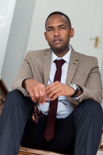 Johannesburg, South Africa - December 02, 2013: Editorial Portrait of Black African Entrepreneur Hlangulani Msomi, founder of Indayi Communications