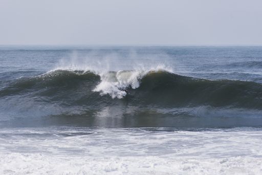 An amazing shot of big waves crashing on the sea - perfect for background