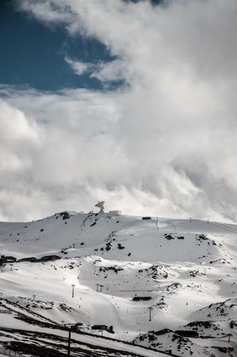 An aerial view of the cloudscape over Sierra Nevada, Granada