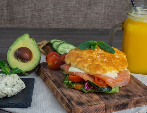 Ketogenic Diet Pancakes with Salmon Almond Flour and Cheese