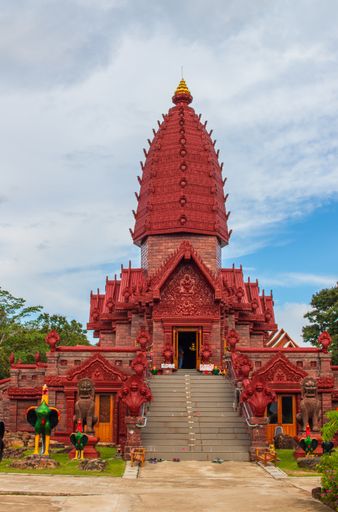 The ancient historic Wat Phrai Phatthana Buddhist temple in Phrai Phatthana, Phu Sing District, Thailand
