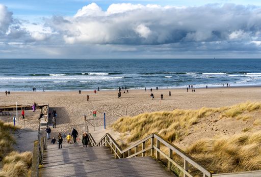 A Sunday afternoon walk on the Kijkduin beach of The Hague in January
