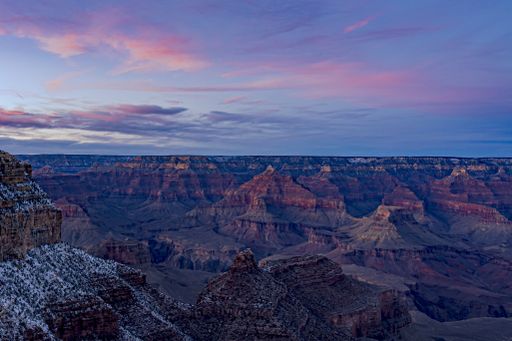An amazing view of the sunset over the Grand Canyon