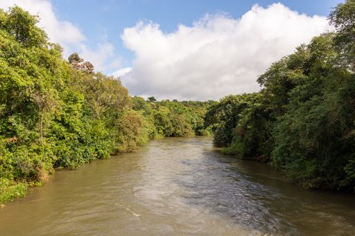 The Iguazu river in South America