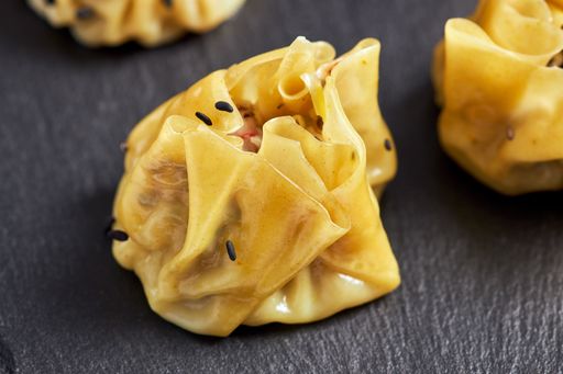 A selective focus shot of an appetizing Chinese Cantonese Shumai
