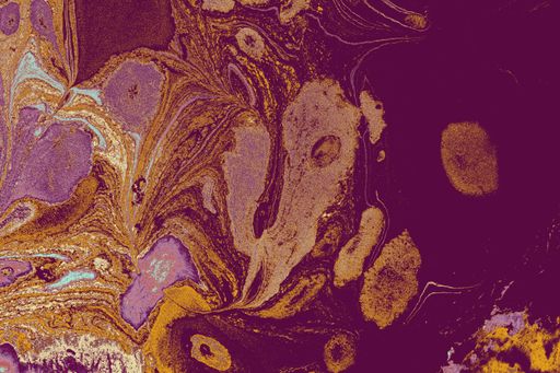 An abstract oil painting with gold and purple colors - perfect for wallpaper