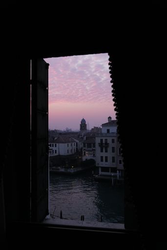 Morning view of Venice from a window