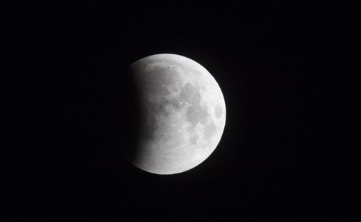 A beautiful scenery of lunar eclipse