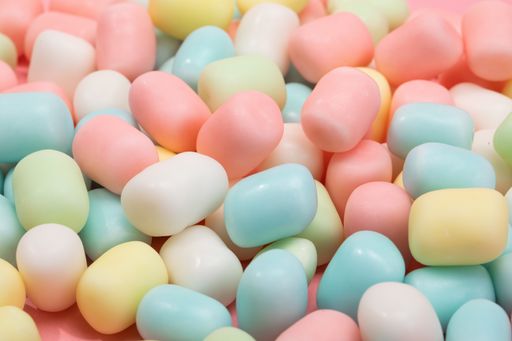 A closeup shot of colorful sweet candies