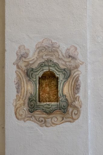 A closeup of decorative wall backgro