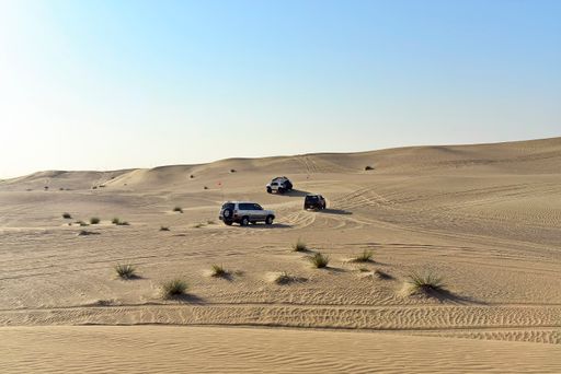 A shot of  off-roading and dune bashing around Al Madam desert with UAE offroaders