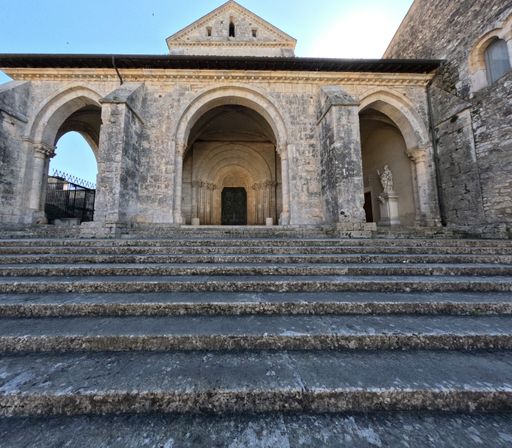 A beautiful shot of historic views of the medieval monastery near the ancient abbey of Casamari, Italy