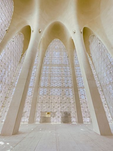 Imam Al-Tayeb Mosque at The Abrahamic Family House, encompassing a mosque, a church, a synagogue in Abu Dhabi